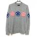 [ очень красивый товар ] Callaway свитер серый × голубой × красный звезда * окантовка вязаный мужской LL Golf одежда Callaway