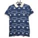  Pearly Gates рубашка-поло с коротким рукавом темно-синий × белый cocos nucifera. дерево рисунок мужской 4(M) Golf одежда PEARLY GATES|SALE цена 