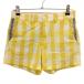  Pearly Gates шорты желтый × белый блок проверка стрейч 30 годовщина женский 1(M) Golf одежда PEARLY GATES|SALE цена 