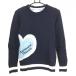 [ прекрасный товар ] Samantha Thavasa UNDER25 свитер темно-синий × белый Heart рукав необычность материалы вязаный женский M Golf одежда Samantha Thavasa