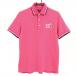[ прекрасный товар ]23 район Golf рубашка-поло с коротким рукавом розовый × темно-синий воротник манжеты линия тканый ткань мужской M Golf одежда 23 район 
