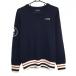 [ очень красивый товар ]23 район Golf свитер темно-синий × белый манжеты кромка окантовка шерсть . вязаный мужской M Golf одежда 23 район 