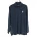 [ прекрасный товар ] Ashworth длинный рукав с высоким воротником рубашка темно-синий × чёрный шея * рукав окантовка таблица мельчайший ворсистый Logo нашивка мужской XO Golf одежда ASHWORTH