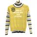 [ прекрасный товар ] Munsingwear одежда 3WAY свитер желтый × темно-синий × белый окантовка с высоким воротником свитер женский M Golf одежда Munsingwear