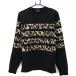 [ прекрасный товар ] Pearly Gates свитер чёрный × бежевый Leopard леопардовая расцветка вязаный шерсть . мужской 6(XL) Golf одежда PEARLY GATES