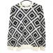  Jack ba колено свитер белый × чёрный общий рисунок вязаный шерсть . шея * плечо загрязнения мужской 6(XL) Golf одежда Jack Bunny