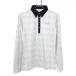 [ новый товар ] Puma рубашка-поло с длинным рукавом светло-серый × белый блок рисунок DRYCELL женский O Golf одежда PUMA
