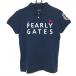  Pearly Gates рубашка-поло с коротким рукавом темно-синий × белый фетр Logo женский M Golf одежда PEARLY GATES