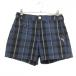  Pearly Gates шорты темный темно-синий × лиловый проверка женский 0(S) Golf одежда PEARLY GATES
