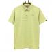  Puma рубашка-поло с коротким рукавом оттенок желтого × лиловый точка кнопка down мужской L Golf одежда PUMA