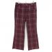 [ очень красивый товар ] Adidas вельвет брюки бордо × белый × розовый проверка женский M Golf одежда adidas