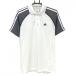  Adidas рубашка-поло с коротким рукавом белый × серый задний часть сетка плечо 3 линия земля узор мужской M Golf одежда adidas
