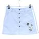 [ прекрасный товар ] Kappa юбка голубой серия × белый кнопка-застежка боковой линия женский 9 Golf одежда Kappa