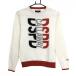  Callaway свитер белый × красный передний Logo шерсть . вязаный женский S Golf одежда Callaway
