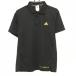  Adidas рубашка-поло с коротким рукавом чёрный . изначальный Gold Logo кнопка отверстие шитье .. мужской XL Golf одежда adidas