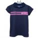 [ прекрасный товар ] Fidra короткий рукав Skipper рубашка темно-синий × розовый . линия женский M Golf одежда FIDRA