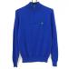 [ прекрасный товар ]la il and Scott свитер голубой хлопок 100% с высоким воротником половина Zip вязаный мужской S Golf одежда LYLE&SCOTT
