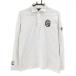 zo-i рубашка-поло с длинным рукавом белый × чёрный точка style Logo нашивка мужской 3(L) Golf одежда ZOY