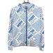  Mark and rona Zip Parker белый × голубой общий рисунок морщина обработка женский M Golf одежда MARK&LONA
