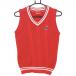 [ очень красивый товар ] New balance вязаный лучший красный × белый V шея хлопок .... плетеный женский 1(M) Golf одежда New Balance