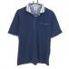 [ прекрасный товар ]josef Abu -do рубашка-поло с коротким рукавом темно-синий воротник окантовка . карман мужской LL Golf одежда JOSEPH ABBOUD