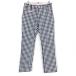  Le Coq Golf брюки темно-синий × белый серебристый жевательная резинка проверка женский 9 Golf одежда le coq sportif