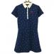  Callaway короткий рукав Polo One-piece темно-синий × белый чай рисунок женский M Golf одежда Callaway