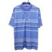 [ новый товар ]pi-ji-e- Tour рубашка-поло с коротким рукавом голубой × белый окантовка способ мужской L*G*G Golf одежда PGATOUR