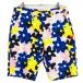 [ очень красивый товар ] клетка - Allex шорты голубой × розовый × желтый цветочный принт мужской L Golf одежда kiss on the green