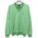 [ очень красивый товар ] Callaway свитер светло-зеленый × белый общий рисунок diamond рисунок style вязаный шерсть .V шея мужской L Golf одежда Callaway