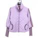  Heal Creek 2WAY с хлопком жакет лиловый часть вязаный рукав съемный женский 40(M) Golf одежда Heal Creek