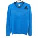 [ прекрасный товар ] Adidas свитер голубой передняя сторона окантовка плетеный стрейч шерсть . мужской M/M Golf одежда adidas