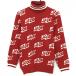  Jack ba колено ta-toru шея свитер красный × белый Logo общий рисунок вязаный мужской 4(M) Golf одежда Jack Bunny