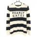 [ прекрасный товар ] Pearly Gates свитер белый × темно-синий окантовка кашемир . вязаный мужской 5(L) Golf одежда PEARLY GATES