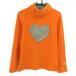  Dance With Dragon с высоким воротником свитер orange × Brown Heart украшен блестками женский 3(L) Golf одежда Dance With Dragon