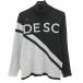 [ прекрасный товар ] Descente Golf с высоким воротником свитер чёрный × серый половина Zip плечо Logo шерсть . вязаный мужской L Golf одежда DESCENTE
