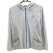[ очень красивый товар ] Le Coq Zip Parker серый × дымчатый голубой сетка style земля узор женский L Golf одежда le coq sportif