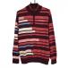 [ очень красивый товар ] Munsingwear одежда с высоким воротником свитер бордо × розовый красный общий рисунок половина Zip мужской L Golf одежда Munsingwear