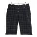 [ прекрасный товар ] Nike Golf половина край длина брюки чёрный × темно-синий в клетку Logo .... женский 4 Golf одежда NIKE