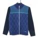 [ прекрасный товар ] Honma вязаный жакет темно-синий серия × голубой зеленый передний . примерно diamond рисунок шерсть . передний . примерно вязаный женский M Golf одежда HONMA