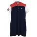  Munsingwear одежда короткий рукав Polo One-piece темно-синий × белый × красный b locking нашивка женский LL Golf одежда Munsingwear