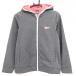 [ прекрасный товар ] kiss mark Golf Zip Parker . серый × розовый с изнанки флис жакет женский M Golf одежда kissmark