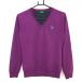 [ прекрасный товар ] ракушка bo свитер лиловый V шея подкладка имеется женский XS Golf одежда CHERVO