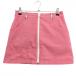 [ очень красивый товар ] Courreges двусторонний юбка розовый задняя поверхность проверка женский 36 Golf одежда courreges