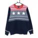 [ очень красивый товар ] Pearly Gates свитер темно-синий × белый × красный . сверху звезда рисунок манжеты Logo вязаный мужской 6(XL) Golf одежда PEARLY GATES