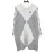  Fidra вязаный с высоким воротником One-piece белый × светло-серый diamond рисунок style женский XL/TG Golf одежда FIDRA