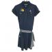  Le Coq Golf короткий рукав Polo One-piece темно-синий × белый цветок .... текстильный ремень имеется женский L Golf одежда le coq sportif