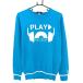  Munsingwear одежда свитер голубой × белый полиэстер 100% вязаный мужской M Golf одежда Munsingwear