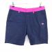  Pearly Gates шорты темно-синий × розовый bai цвет женский 1(M) Golf одежда PEARLY GATES