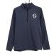 [ очень красивый товар ] foot Joy длинный рукав с высоким воротником рубашка темно-синий × белый половина Zip Logo принт мужской M Golf одежда FootJoy